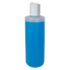 8 oz. Natural HDPE Cylinder Round Bottom Bottle with 24/410 White Disc Top Cap