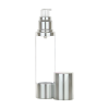 50mL Clear/Shiny Aluminum Airless Bottle with Pump