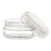 10mL Clear Acrylic San (AS) Round Jar with Natural Lid