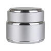 50mL Brushed Aluminum Polypropylene Round Jar with Lined Cap