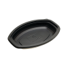 12 oz. Black Polypropylene Oval Proex Microwaveable Casserole Container - Case of 250 (Lids Sold Separately)