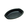 16 oz. Black Polypropylene Oval Proex Microwaveable Casserole Container - Case of 250 (Lids Sold Separately)
