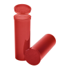 60 Dram/7.5 oz. Transparent Red Philips RX® Pop-Top Vial with Hinged Lid