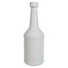 12 oz. White HDPE Additive Round Bottle with 22/400 White Ribbed CRC Cap with F217 Liner