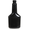 8 oz. Long Neck Black PET Cone Top Bottle with 22/400 Black Ribbed CRC Cap with F217 Liner