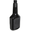 12 oz. Long Neck Black PET Cone Top Bottle with 22/400 Black Ribbed CRC Cap with F217 Liner