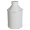 8 oz. Short Neck White HDPE Cone Top Bottle with 28/400 White Ribbed Cap with F217 Liner