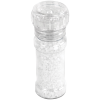 100mL Clear PET Spice Grinder Bottle with 38mm 3-start Neck Elegant Ribbed Grinder