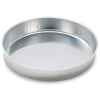 150mL Disposable Aluminum Smooth Round Weighing Dishes with Flanged Lip - 100mm Top Dia.