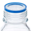 250mL Clear Glass Round Media Storage Bottle with GL45 Cap & Dual Graduations - Case of 10