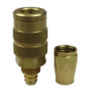 1/4" Replacement Brass 6-Ball Industrial Coupler for 1/4" ID FLEXCOIL® Air Hose