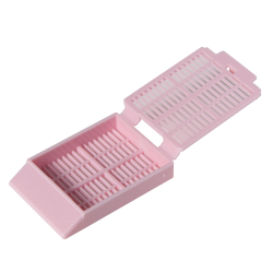 Pink Tissue Cassettes with Lids
