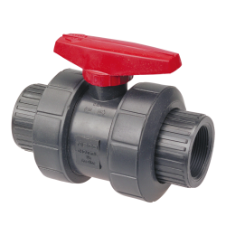 Chemtrol® Tru-Bloc® Black Polypropylene Threaded True Union Ball Valves