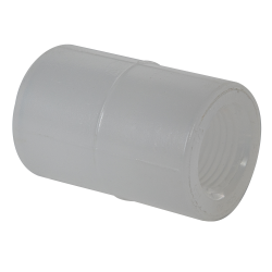 1/2" Chemtrol® Chem-Pure® Natural Polypropylene Schedule 80 Threaded Coupling