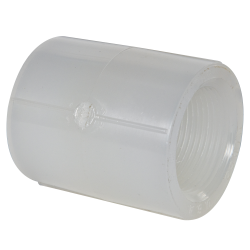 1-1/4" Chemtrol® Chem-Pure® Natural Polypropylene Schedule 80 Threaded Coupling
