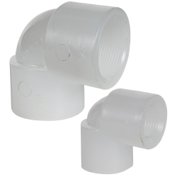 Chemtrol® Chem-Pure® Natural Polypropylene Schedule 80 Threaded 90° Elbows