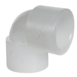 2" Chemtrol® Chem-Pure® Natural Polypropylene Schedule 80 Threaded 90° Elbow