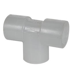 3/4" Chemtrol® Chem-Pure® Natural Polypropylene Schedule 80 Threaded Tee