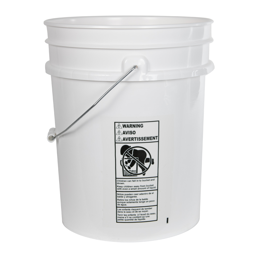 Premium White 5 Gallon Bucket U.S. Plastic Corp.