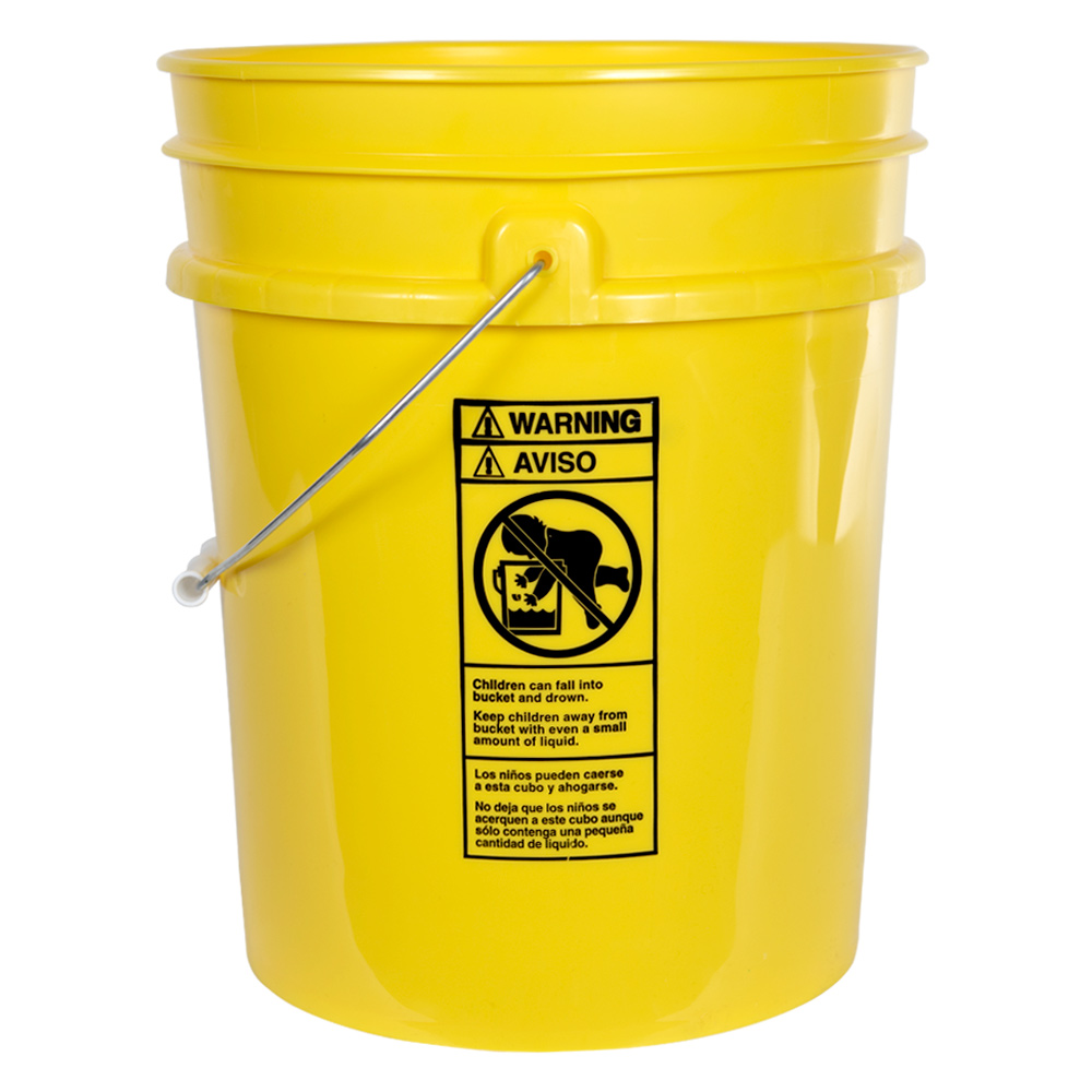 Premium Yellow 5 Gallon Bucket U.S. Plastic Corp.
