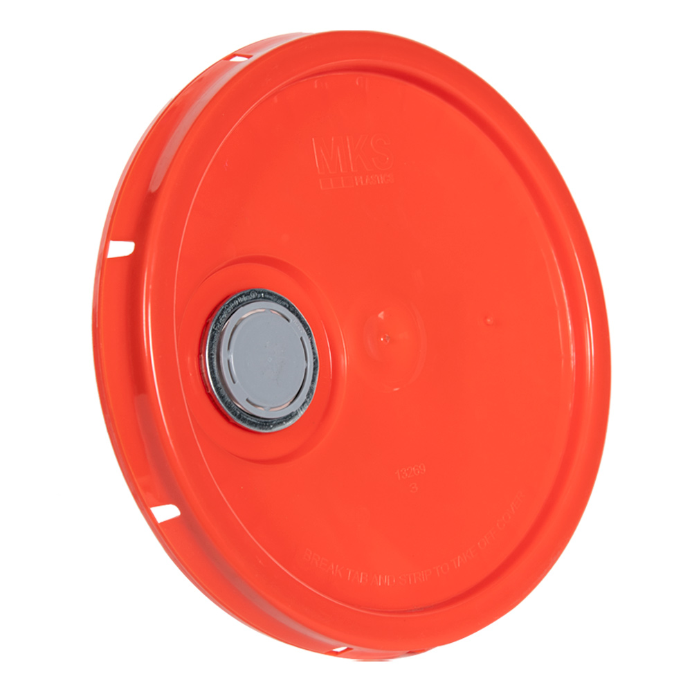 Orange Pour Spout Bucket Lid U.S. Plastic Corp.