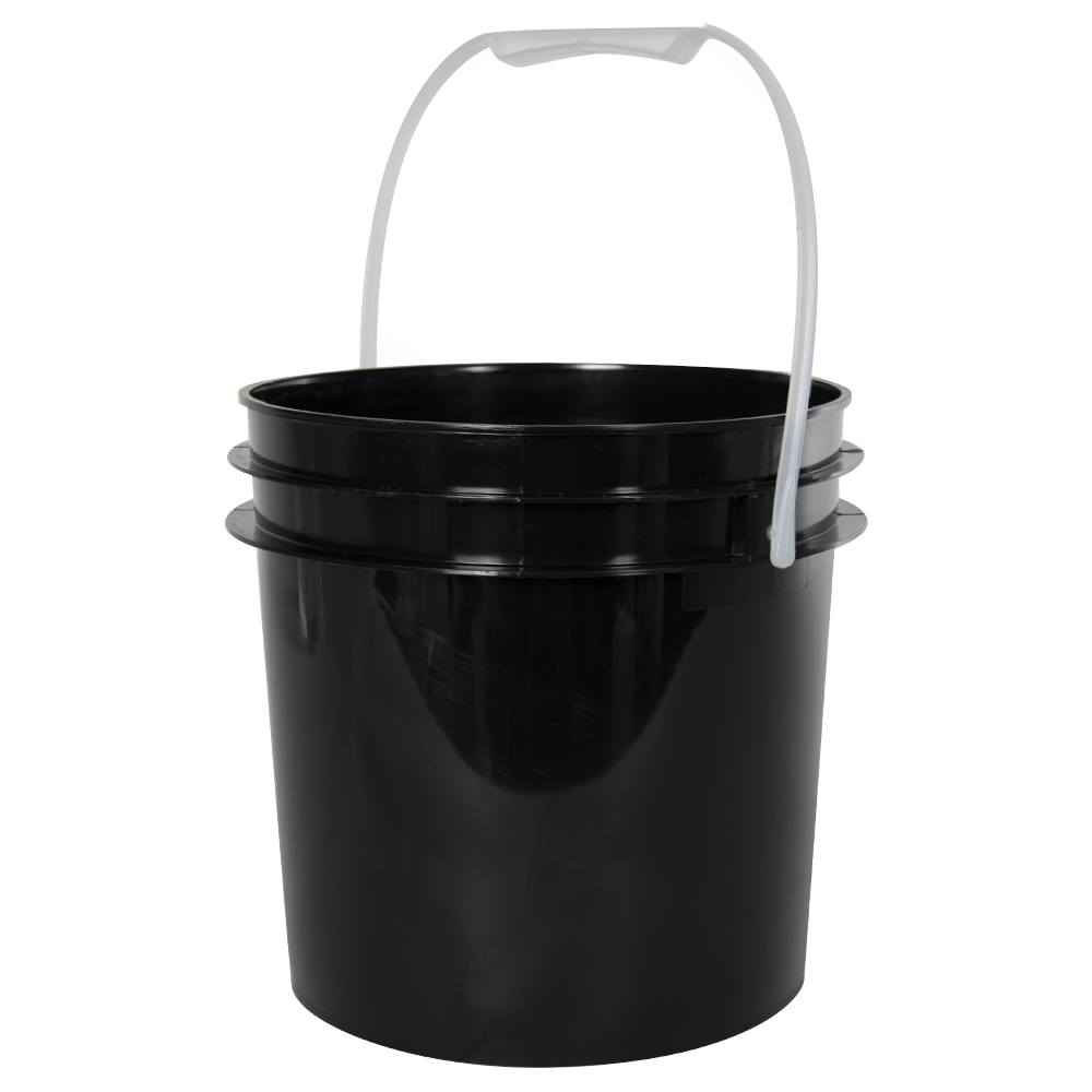 Black 1 Gallon Bucket (Lid Sold Separately) U.S. Plastic Corp.
