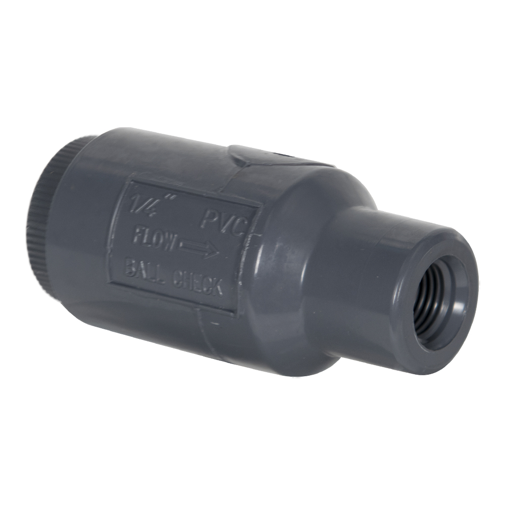 1/4" Threaded TC Series PVC Trim Check Valve U.S. Plastic Corp.