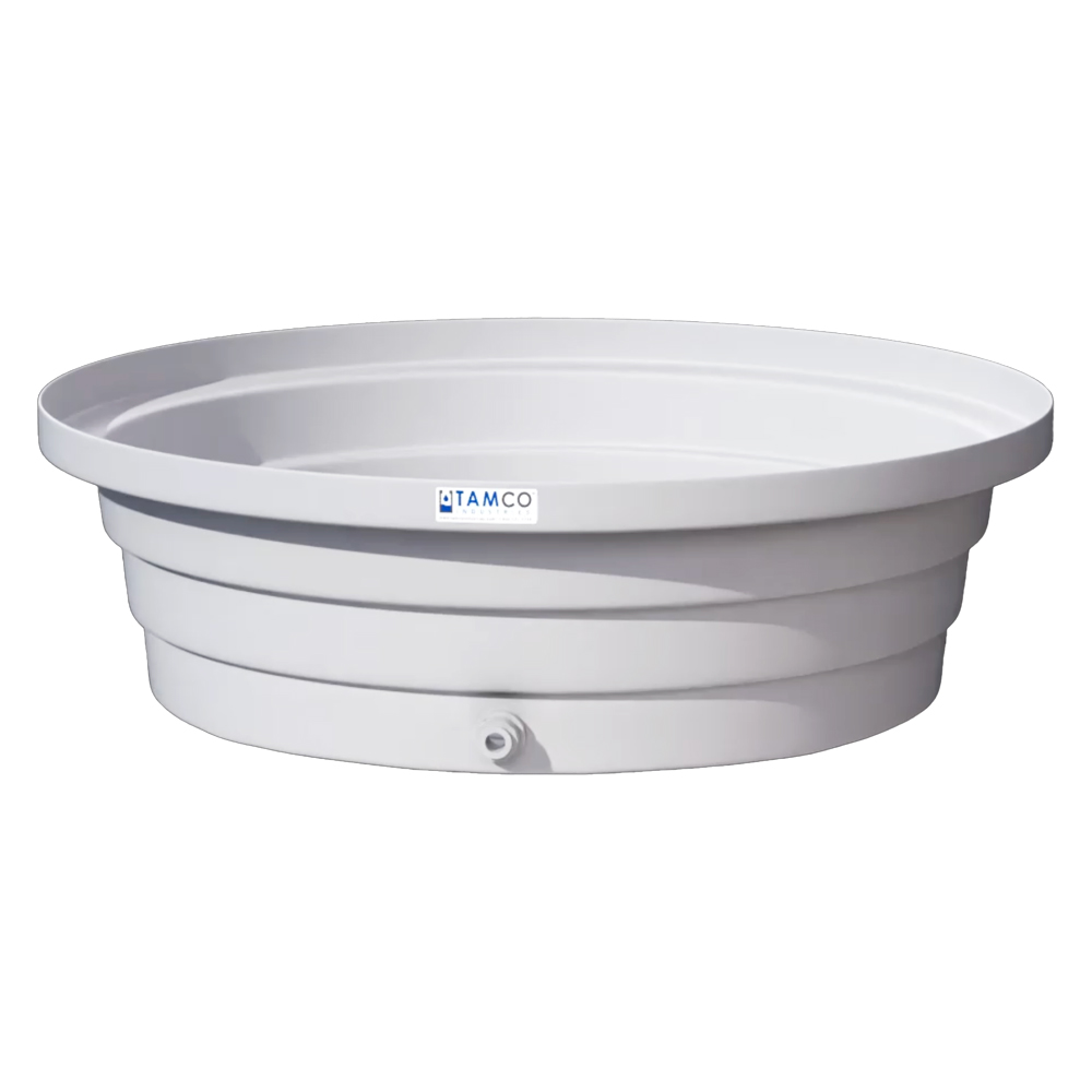 Natural LLDPE Tamco® 1Drum Drip Tray with 3/4" Drain 403/16" Dia. x