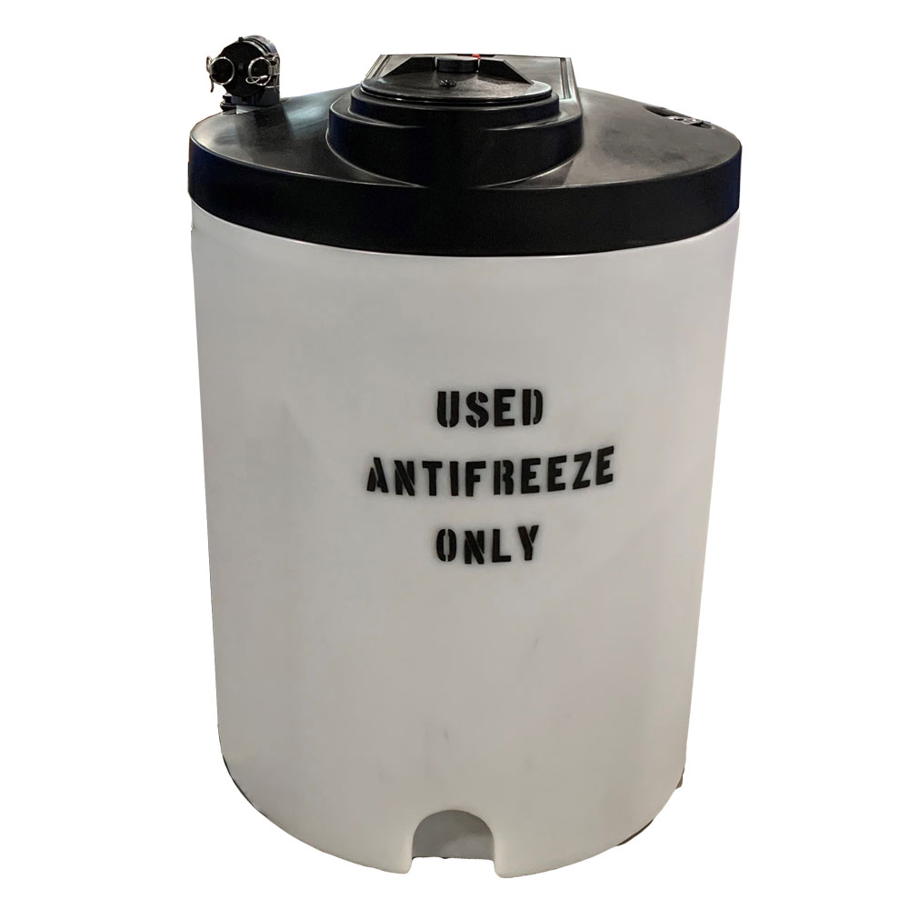 120 Gallon Natural Round Double Wall Waste Antifreeze Tank 33" Dia. x