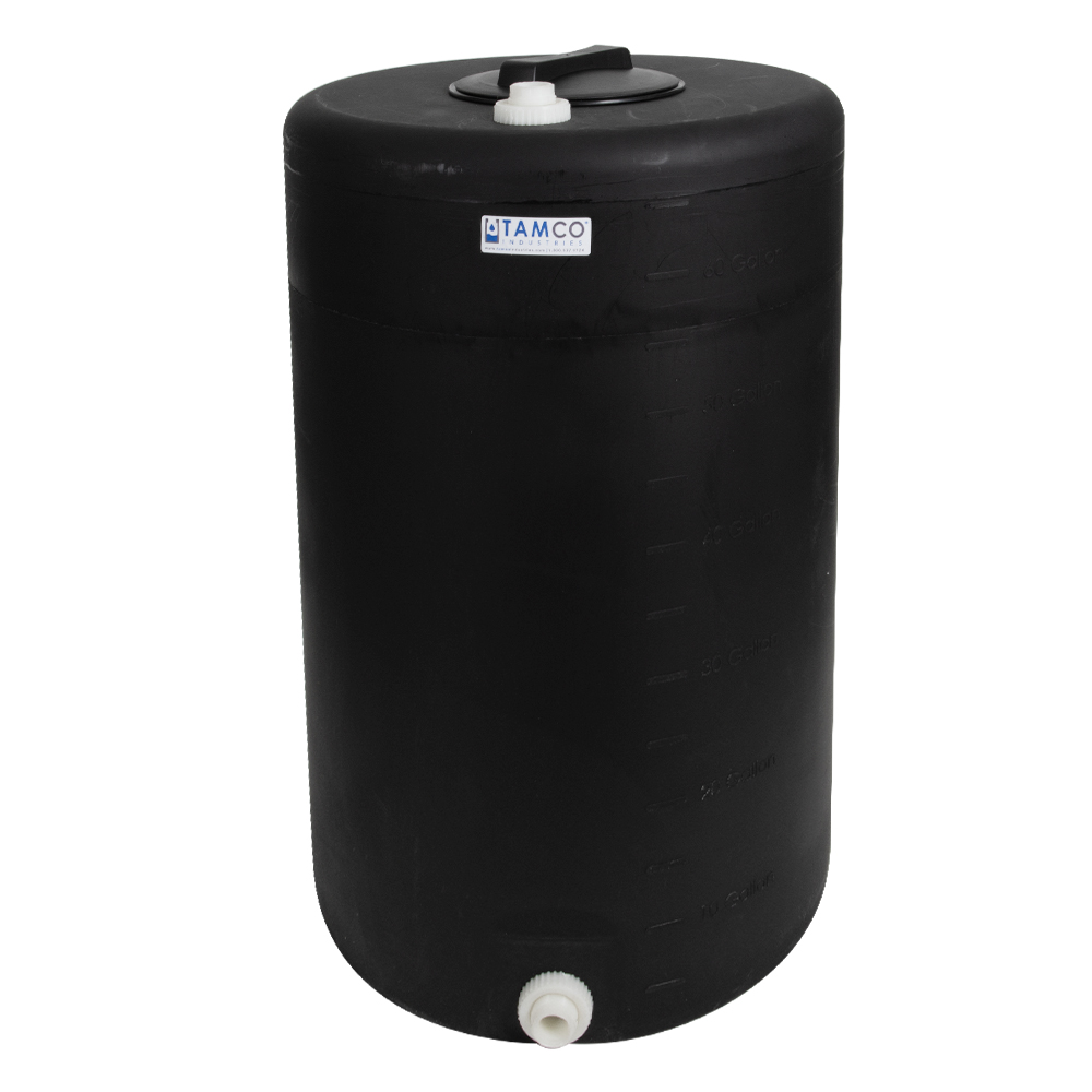 270 Gallon Tamco® Forest Green Water Storage Tank with 8" Lid & (2) 2" Fittings - 39-7/8" Dia. x 55" Hgt.