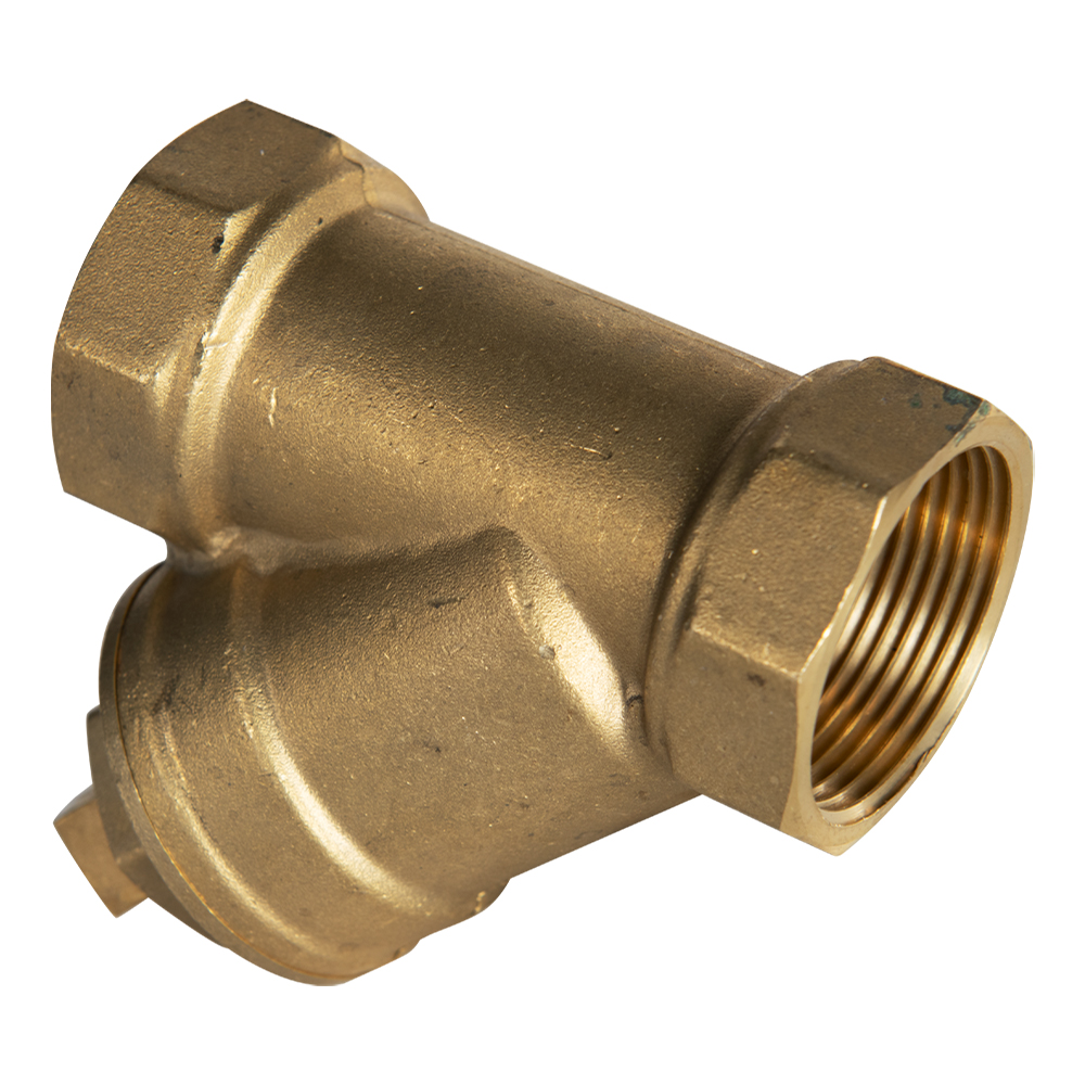 1-1/4" FNPT Forged Brass Y-Strainer with 50 Mesh Screen