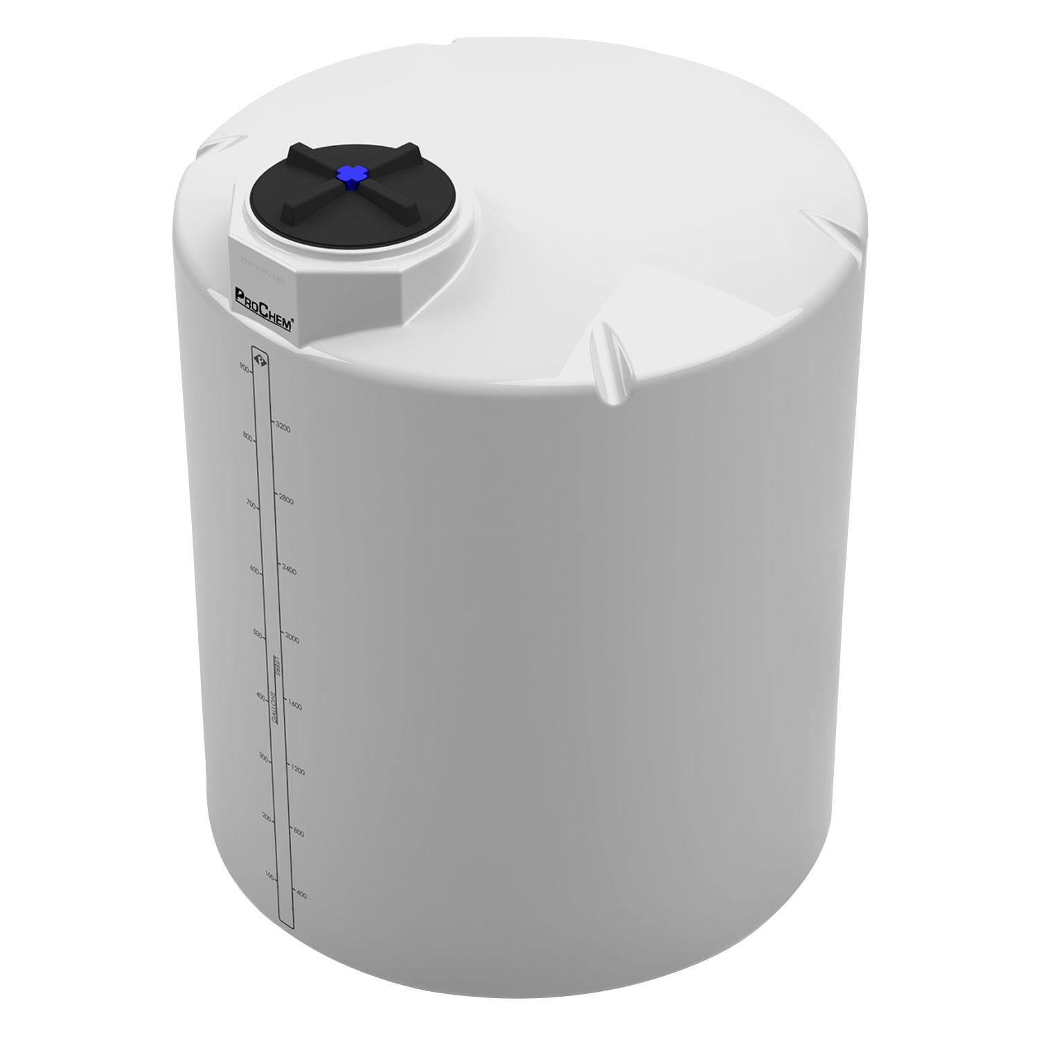 1000 Gallon Tan XLPE ProChem® Process Chemical Tank (1.9 Specific Gravity) with 16" Lid - 64" Dia. x 82" Hgt.