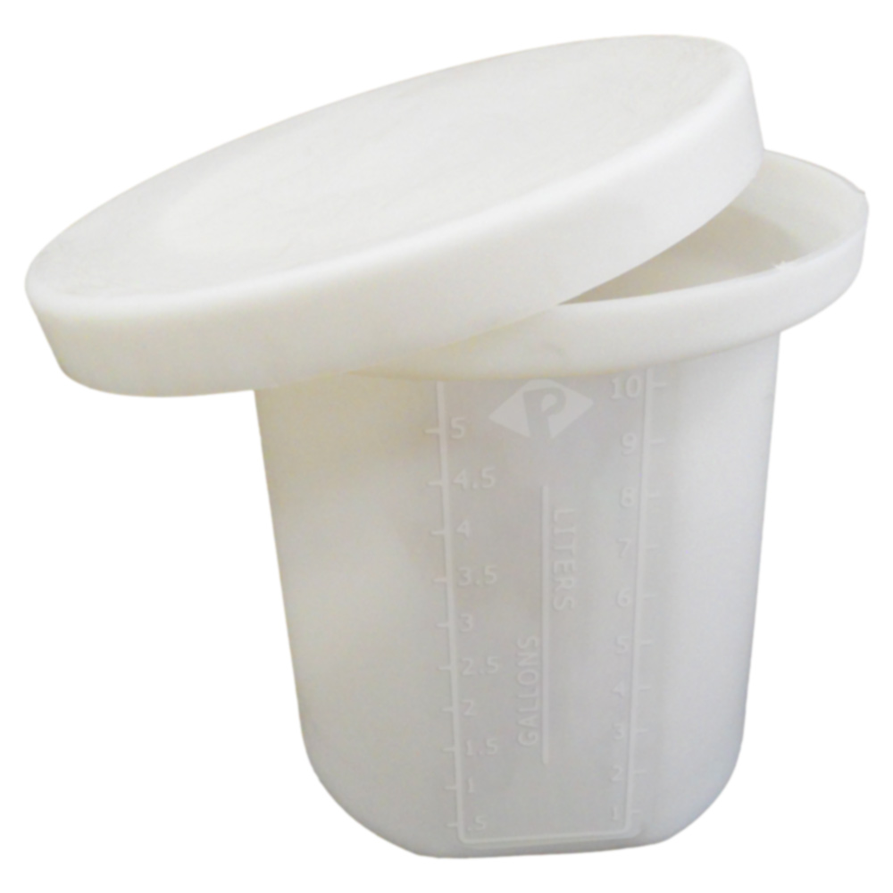 5 Gallon Natural Polypropylene Cylindrical ProChem® High-Temperature Open Top Process Chemical Tank with Cover - 12" Dia. x 15" Hgt.