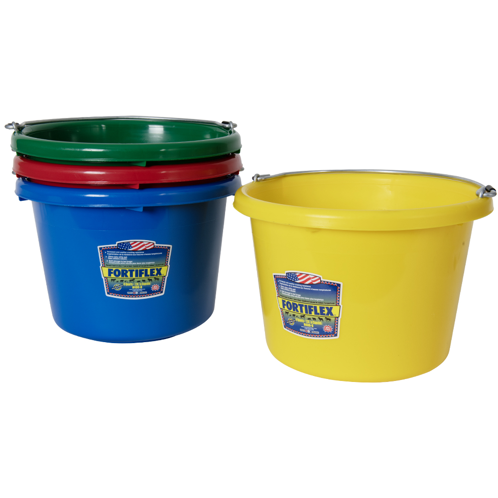 Fortex® 8 Quart Molded Rubber-Polyethylene Pails