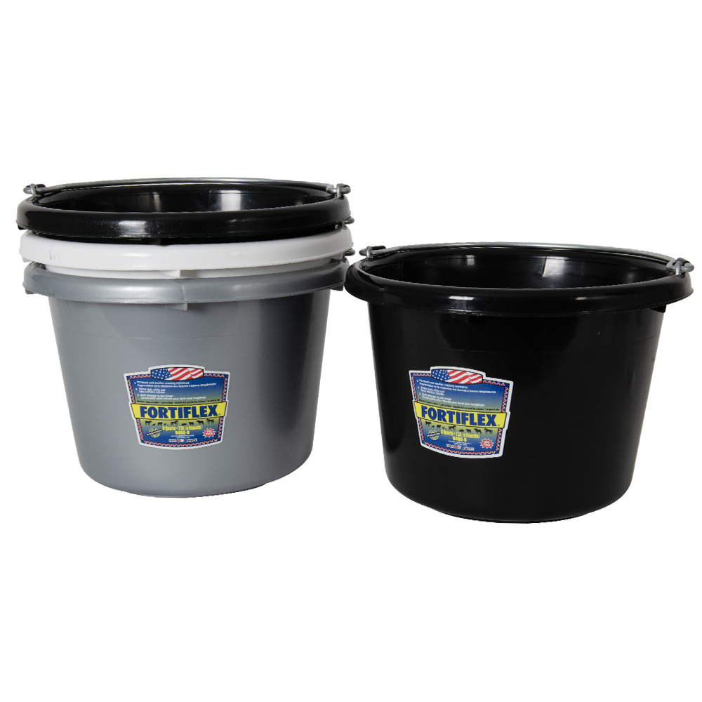 Fortex® 8 Quart Molded Rubber-Polyethylene Pails