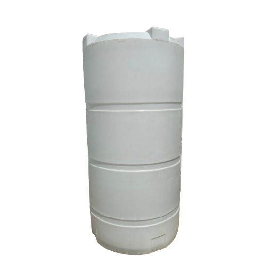 700 Gallon Natural Polypropylene Vertical Storage Tank (1.9 Specific Gravity) with 8" Lid - 48" Dia. x 96" Hgt.