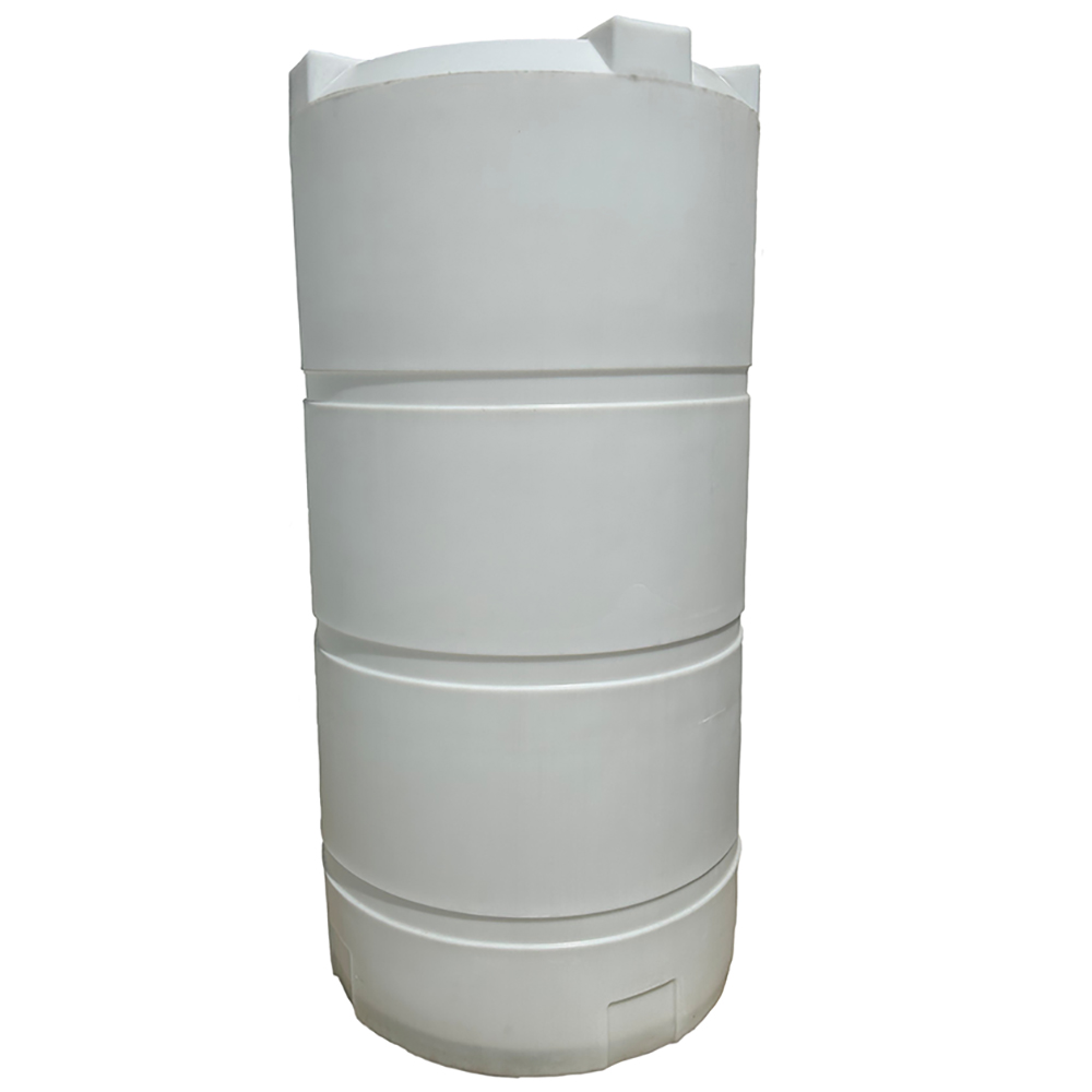 700 Gallon Natural Polypropylene Vertical Storage Tank (1.9 Specific Gravity) with 8" Lid - 48" Dia. x 96" Hgt.