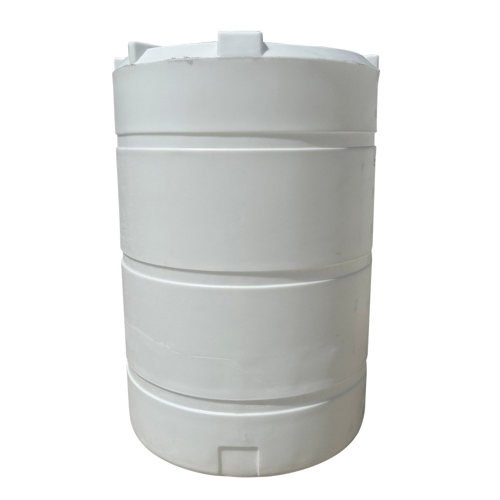 1000 Gallon Natural Polypropylene Vertical Storage Tank (1.9 Specific Gravity) with 16" Lid - 60" Dia. x 90" Hgt.