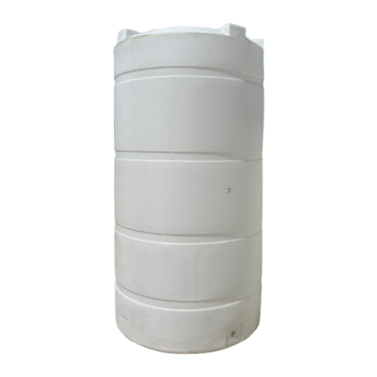 1550 Gallon Natural Polypropylene Vertical Storage Tank (1.9 Specific Gravity) with 16" Lid - 64" Dia. x 125" Hgt.