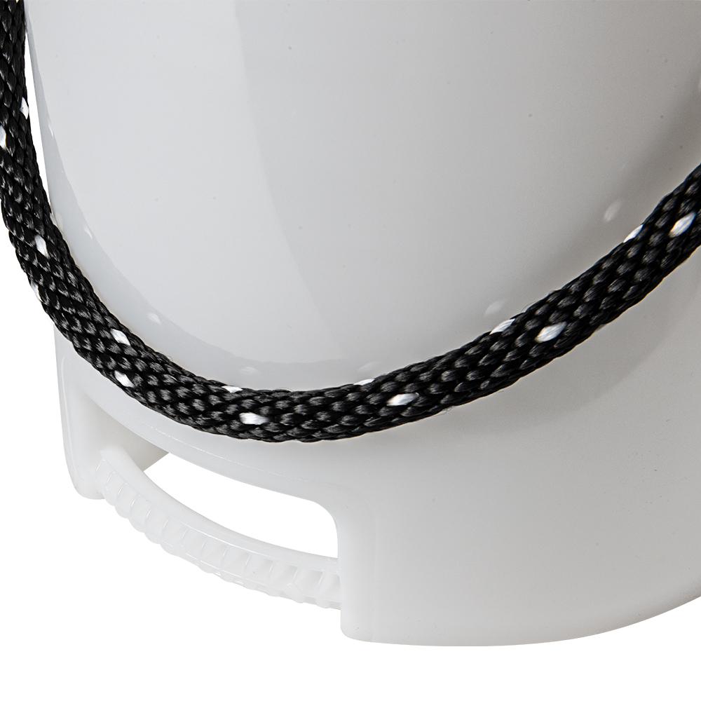 5 Gallon Natural HDPE Round Built-in Bottom Handle Bucket with Rope Handle (Lid Sold Separately)