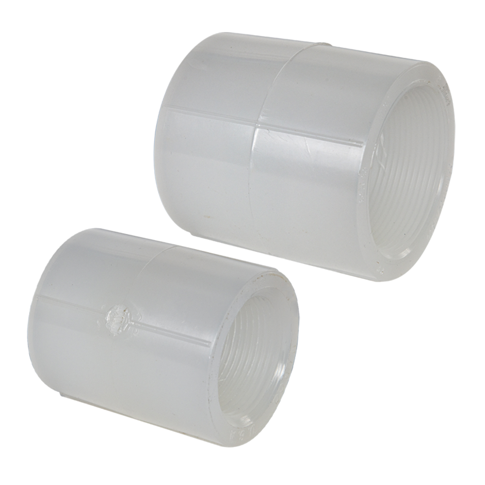 Chemtrol® Chem-Pure® Natural Polypropylene Schedule 80 Threaded Couplings