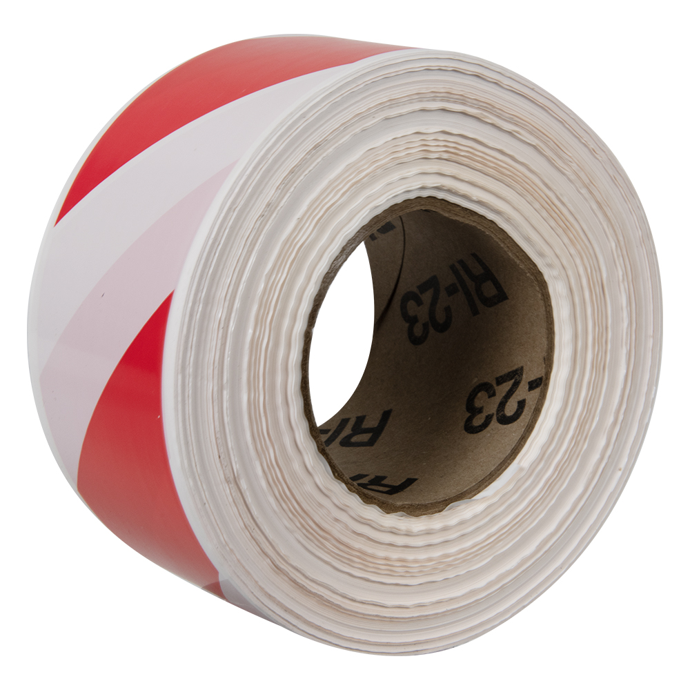 3" W x 1000' L Red & White Striped Non-Adhesive Barricade Tape