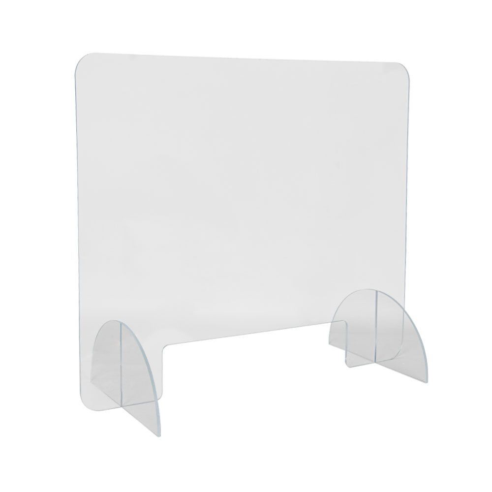 36" L x 36" Hgt. Tamco® Clear Acrylic Desktop Divider with Pass Through
