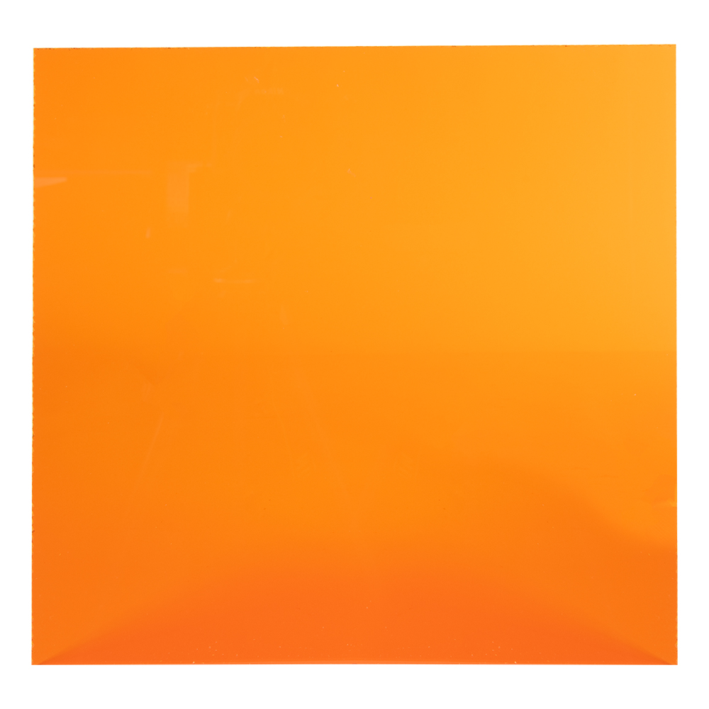 0.125" (3.2mm) x 12" x 12" Orange 2422 Transparent Acrylic Sheet
