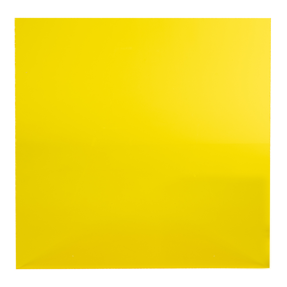 0.250" (6.4mm) x 48" x 48" Yellow 2208 Transparent Acrylic Sheet