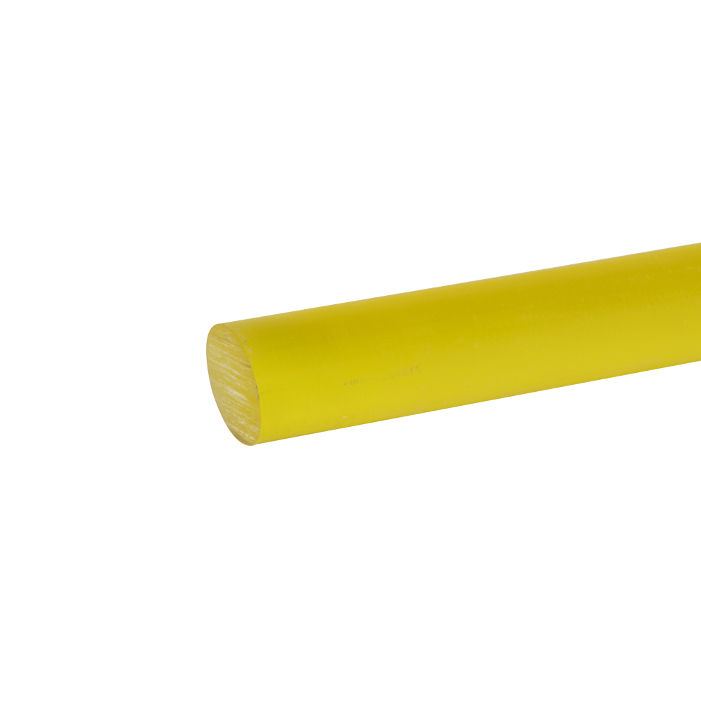 1-1/2" Transparent Yellow 2208 Cast Acrylic Rod