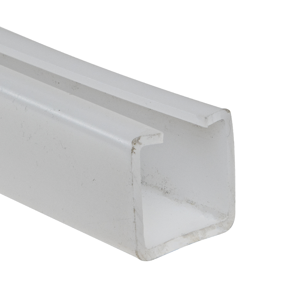 1" x 1" ID UHMW Guide Rail Snap-0n Extruded Profile