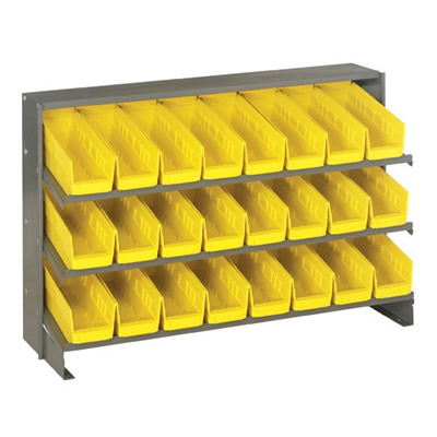 Quantum® Economy Shelf Bins Sloped Shelving Units