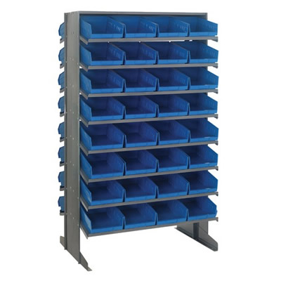 Quantum® Economy Shelf Bins Sloped Shelving Units