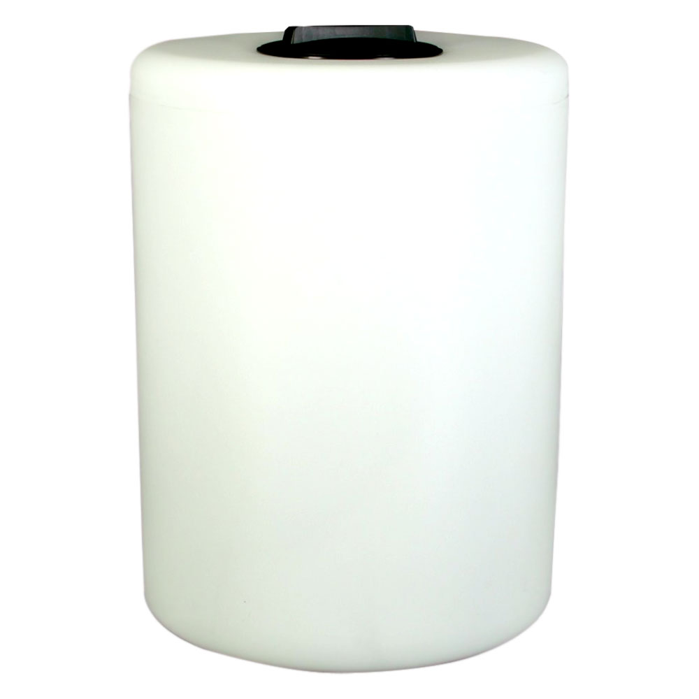 55 Gallon Tamco® Vertical Natural PE Tank with 8" Lid & 1" Fitting - 24" Dia. x 33" High